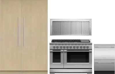 5 Piece Package Includes Refrigerator, Freezer, Range, Hood And Dishwasher